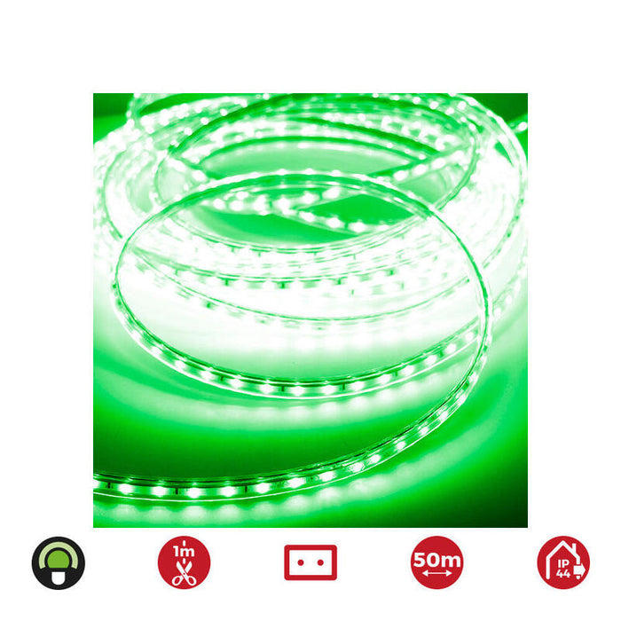 Tira De Led 50m. 60 Leds/M 4,2w/M Verde Edm 220-240v Ip44