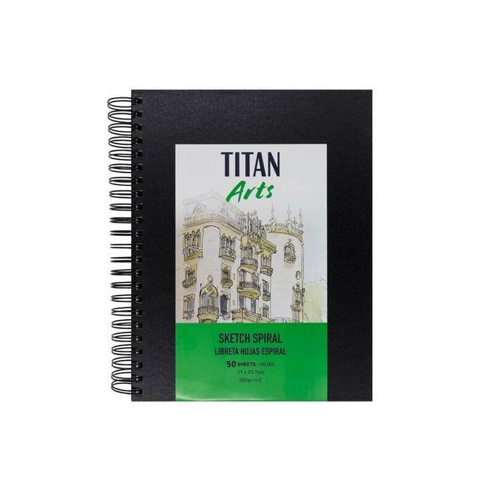 Titan Arts Libreta De Dibujo Para Bocetos Espiral A4 50h 200gr