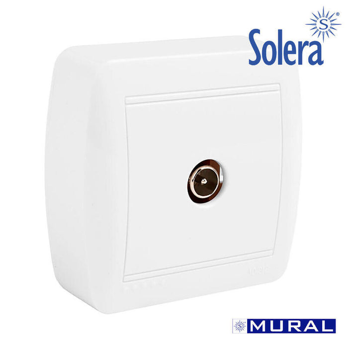 Toma De Señal Unica Para Tv 74x72x28mm. S. Mural Solera Mur94u