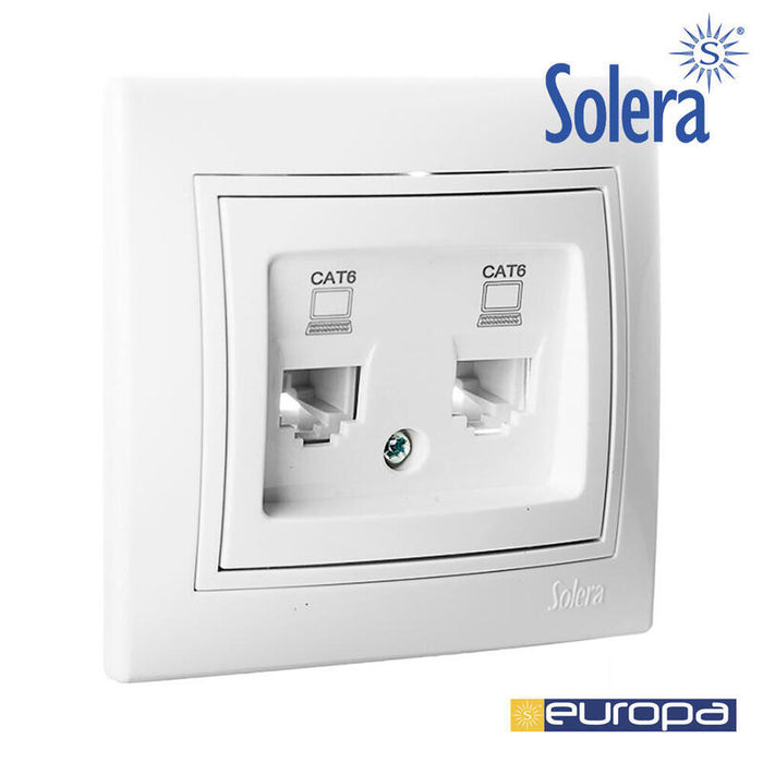 Toma Doble De Datos Rj4 Cat6 S.Europa Solera Erp88/2u