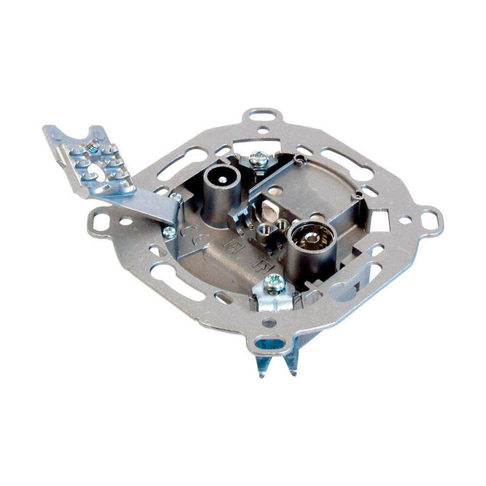 Toma Terminal Separadora Con Garras Y Dos Conectores Cei Televes