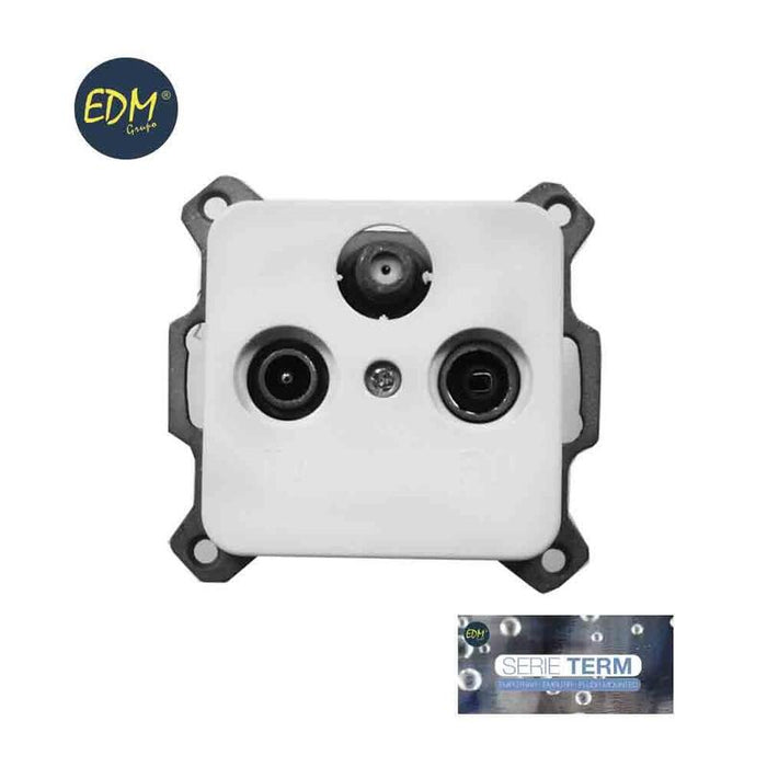 Toma Tv+Fm+Sat Empotrar "Serie Term" Edm (Bolsa Blister)