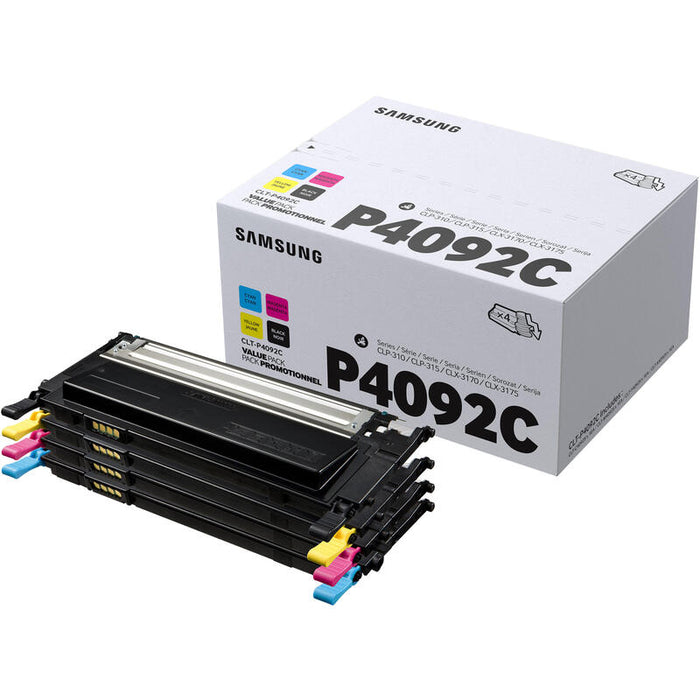 Toner Original Samsung Pack 4 Toner Su392a Negro/Cian/Magenta/Amarillo Para Impresoras Samsung Que Usen Clt-P4092c , 1000 Paginas , Compatible Segun Especificaciones