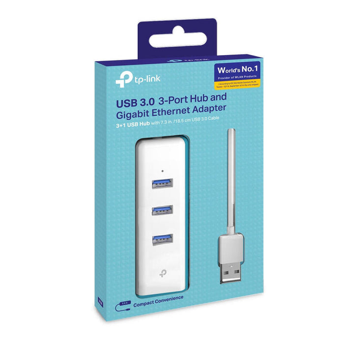 Tp-Link Conversor Ue330 De Usb3.0 A Ethernet Gigabit Con Hub 3p Usb3.0