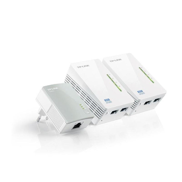 Tp Link Plc Tl-Wpa4220t Kit Wifi 300mbps 2 Puertos Rj45  Kit 3 Unid.  Av500