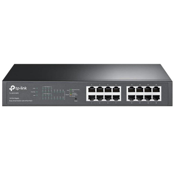 Tp-Link Tl-Sg1016pe 16 Puertos Gigabit 8 Puertos Poe+ Negro