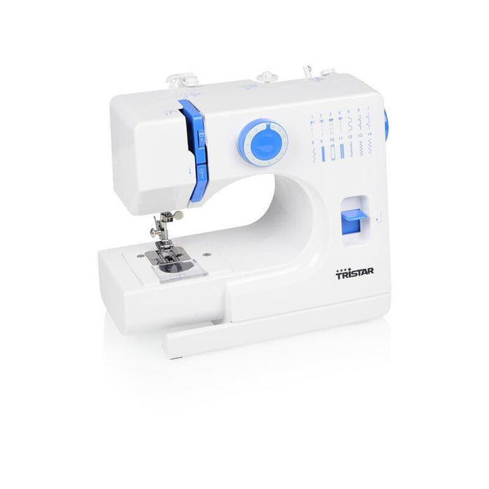 Tristar Sm-6003 Sewing Machine, 14 Built-In Patterns, White Blue