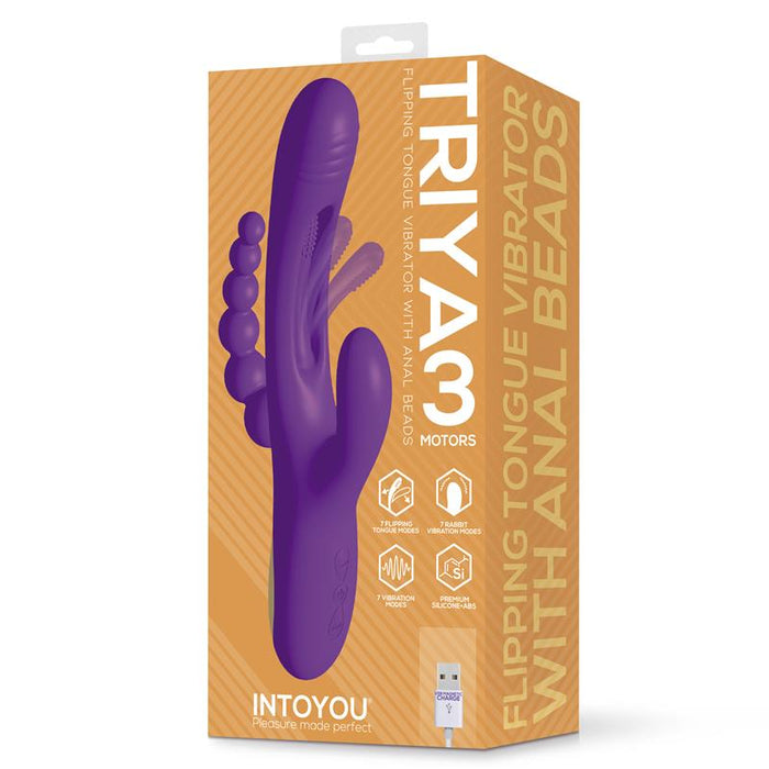 Triya Vibrador Con Lengua Flipping Y Cadena Anal