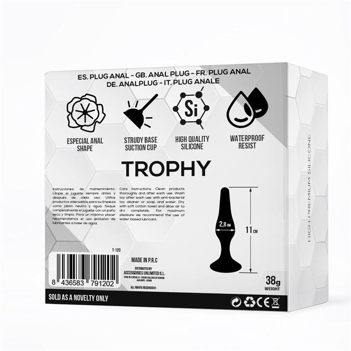 Trophy Plug Anal 11 Cm Silicona Negro