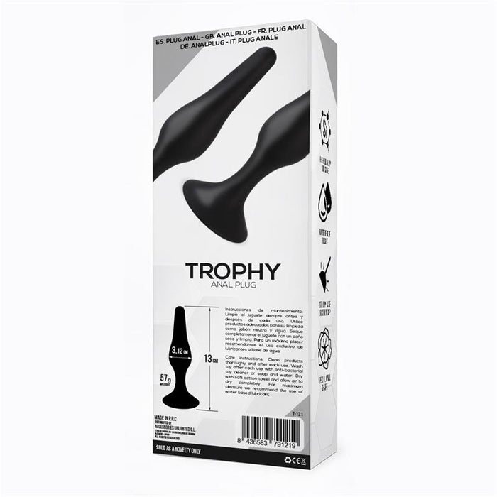 Trophy Plug Anal 13 Cm Silicona Negro