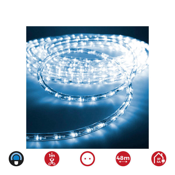 Tubo Flexiled 2 Vias Fijo 48m. 30 Leds/M Azul