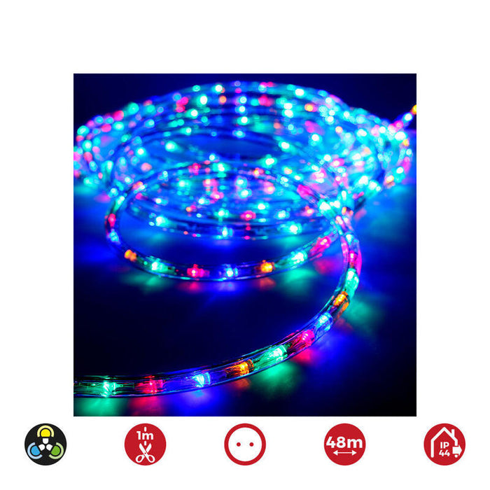 Tubo Flexiled 2 Vias Fijo 48m. 30 Leds/M Multicolor