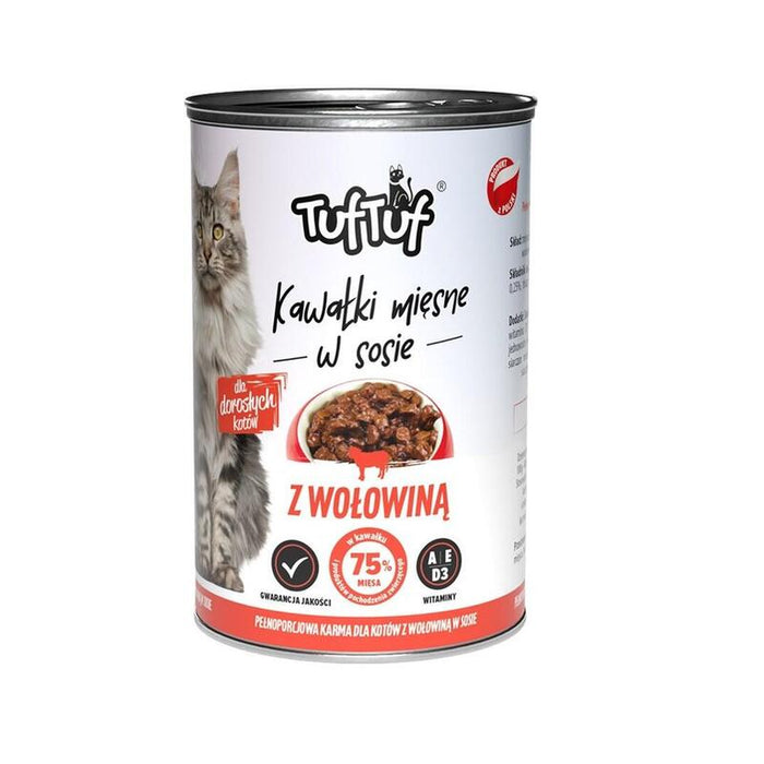 Tuf Tuf Trozos De Carne Para Gato Lata 415 G
