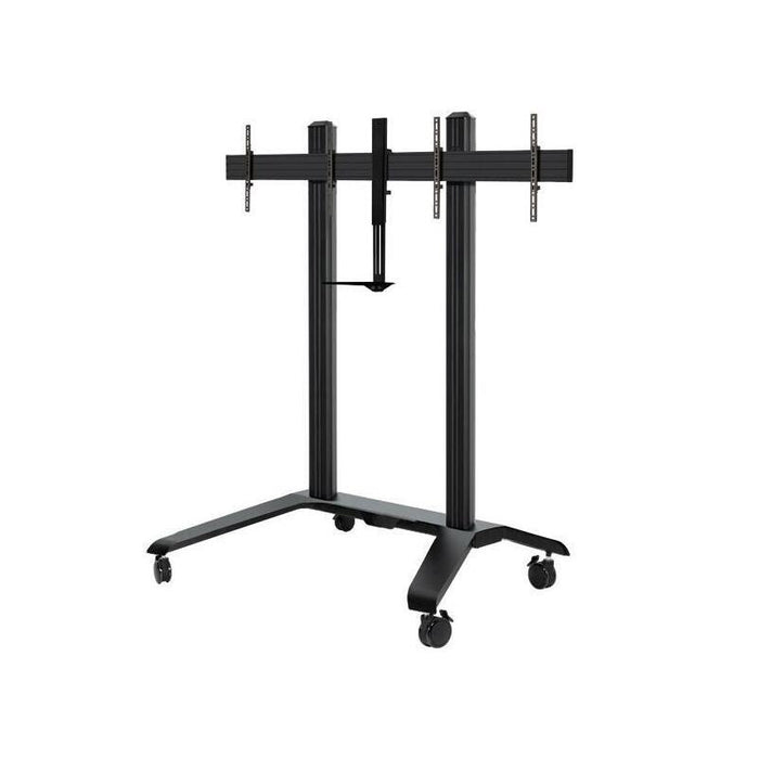 Twin Screen Vc Trolley With  Webcam Shelf For 56-65"