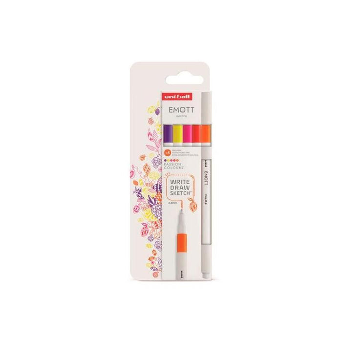 Uniball Emott Rotuladores De Escritura Y Dibujo Colores Pasión Estuche 5 Ud