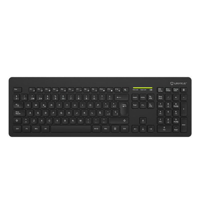 Unykach Combo Mk212 Pro Slim Wireless Kit Teclado + Ratón Inalámbricos Negros