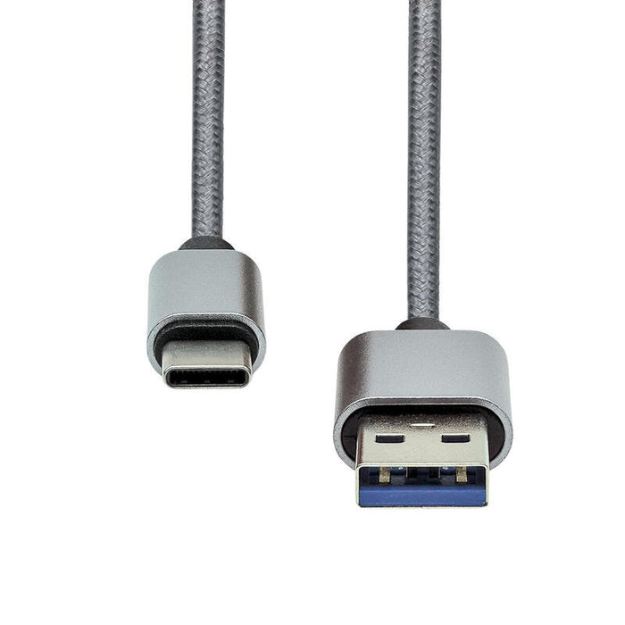 Usb-C To Usb A 3.0 Cable 1m - Silver Braiding - Warranty: 360m