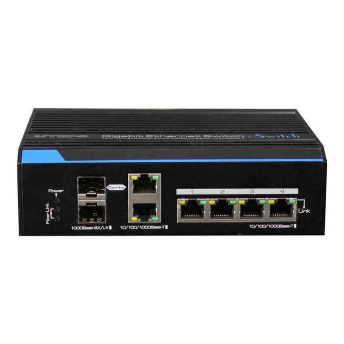 Utepo Utp7204ge Switch Industrial 4 Puertos Gigabit + 2 Uplink Combo Gigabit (2sfp+2rj45) Redundant 6kv