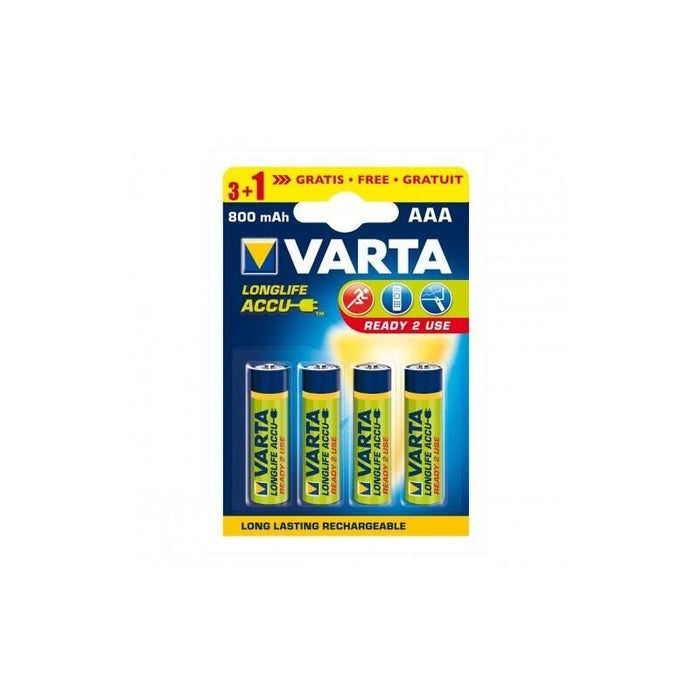 Varta Rechargeable R3   800mah 4pcs Ready 2 Use