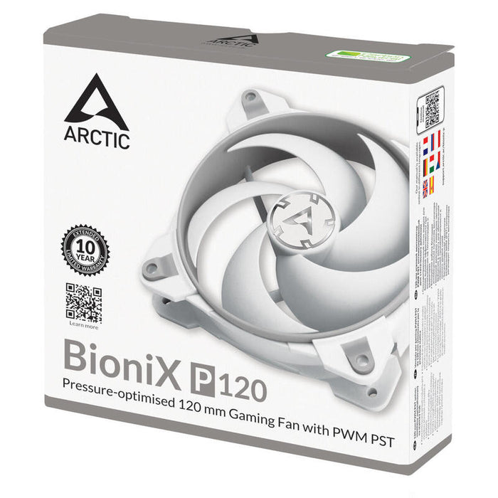 Ventilador Caja 12cm Arctic Bionix P120 Grey/White 120mm, Controlled Speed Pwm Pst