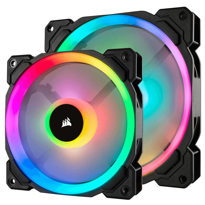 Ventilador Caja Corsair Ll120 Rgb 120mm Dual Light Loop Rgb Led Pwm Fan 3 Fan Pack Con Lighting Node Corsair Ll120 Rgb, Carcasa Del Ordenador, Ventilador, 12 Cm, 600 Rpm, 1500 Rpm, 24,8 Db