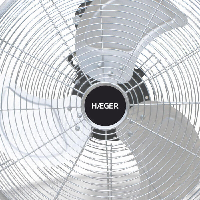 Ventilador De Suelo Industrial Haeger New Tornado 3 Aspas Metalicas 45cm 90w Interruptor Giratorio 3 Velocidades