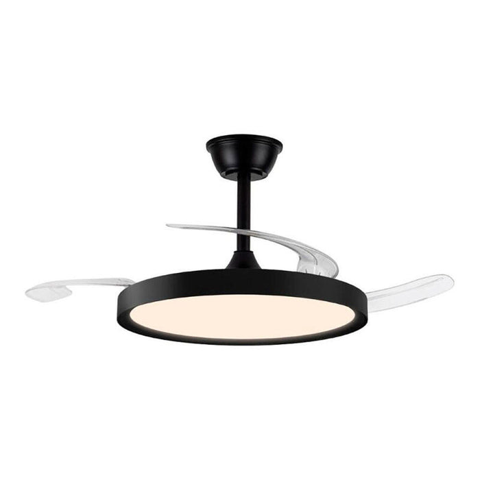 Ventilador De Techo Led 3cct Aspas Retráctiles Polaris 43 W 4430 Lm Negro