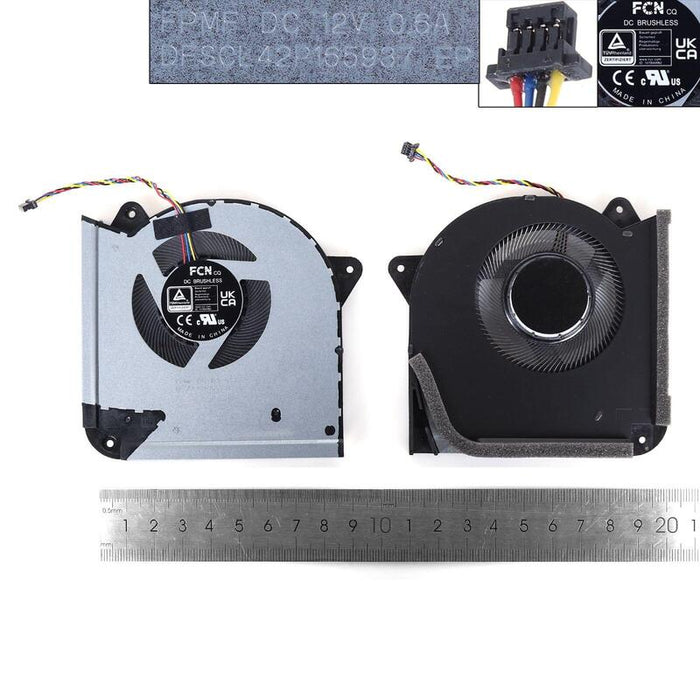 Ventilador Para Portátil Asus G733cw Cx G733c Rog 6 Plus 12vcpu,Org