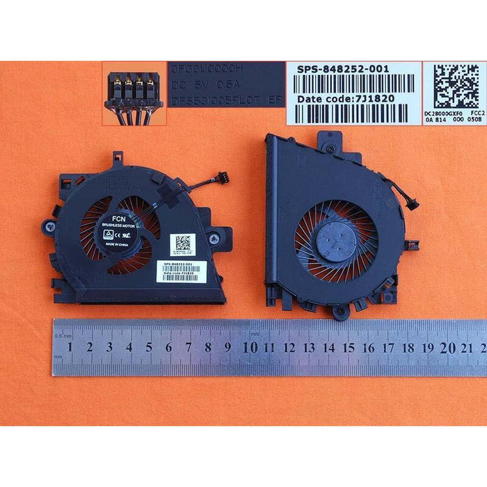 Ventilador Para Portátil Hp Zbook 15 G3 Vga Dc28000gxf0-Fcc2 848252-001 Dfs531005pl0t
