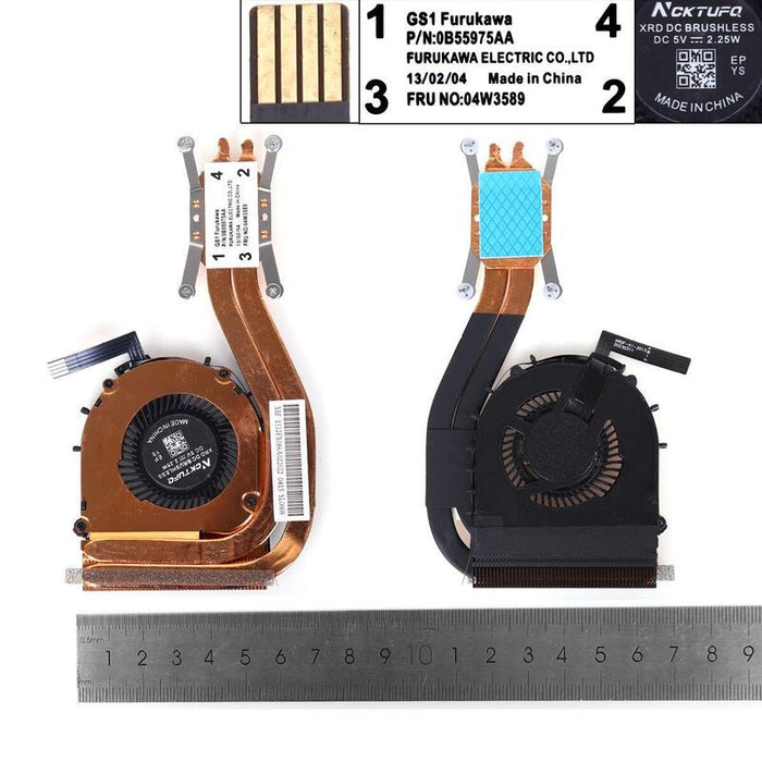 Ventilador Para Portátil Lenovo Thinkpad X1 2013 Disipador Térmico De Cpu De Carbono 04w3589