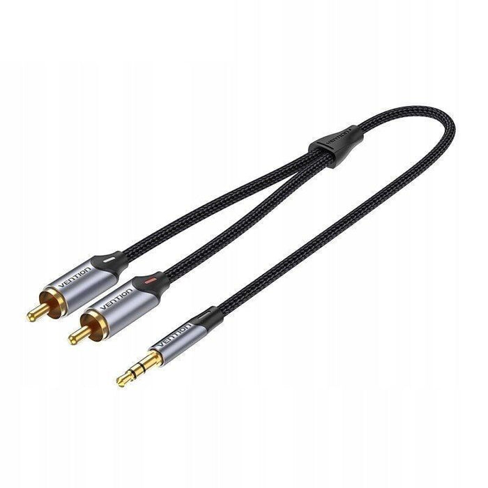 Vention Bcnbj 2 X Rca (Cinch) Do Minijack 3.5mm, 5m W Oplocie (Czarny)