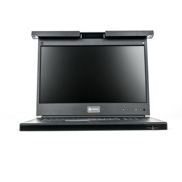 Vertiv Avocent Consola Lcd De Acceso Directo Al Rack De 19" Con Conmutador Kvm Autoview 2216 Digital O Analógico De 16 Puertos, Teclado Usb, Rak-Key Para Acceso Digital Y 16 Cables Mpuiq-Vmchs, Us Intl