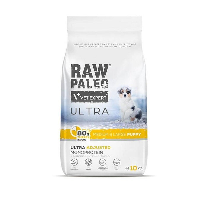 Vet Expert Raw Paleo Ultra Medium&Large Puppy Pavo - Alimento Seco Para Cachorros - 10 Kg