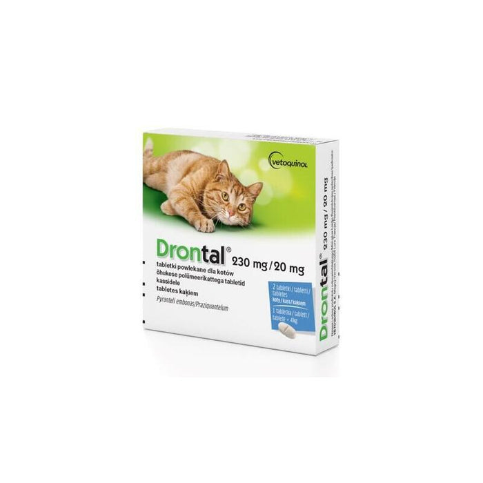 Vetoquinol Drontal - Tabletas Antiparasitarias Para Gatos - 2 Uds.