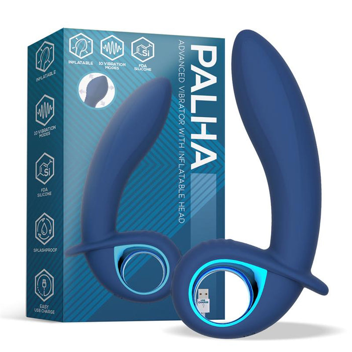 Vibrador Palha Advanced Con Función De Inflado Y Vibración Usb Silicona