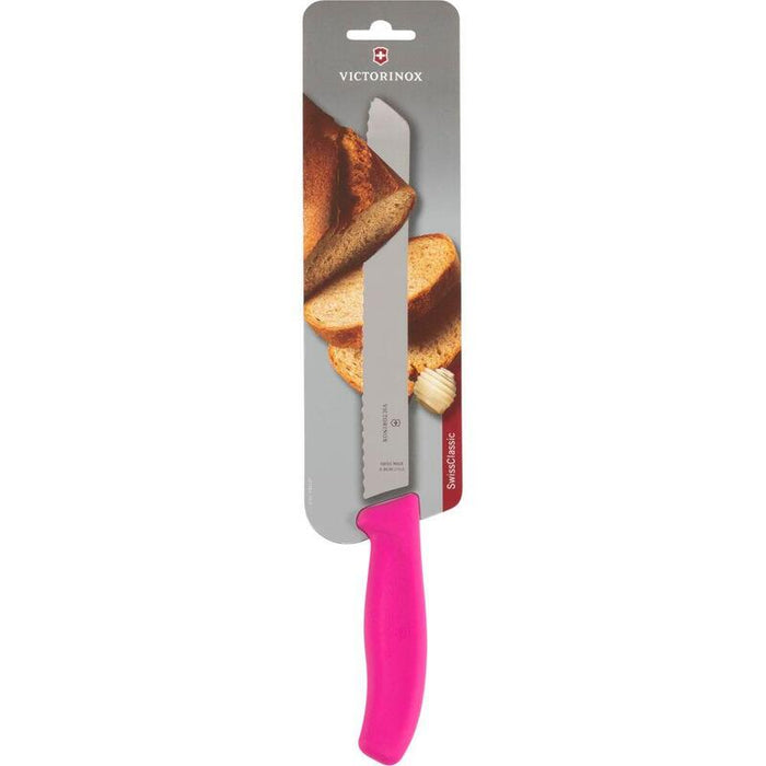 Victorinox Brotmesser 21cm Pink Wellenschliff