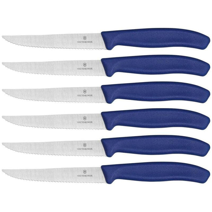 Victorinox Swiss Classic Steak Knife 6 Tlg. Blue Cuchillo