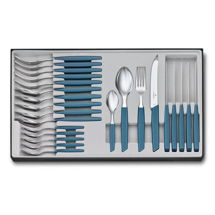 Victorinox Swiss Modern Besteck-Set 24 Tlg. Blau