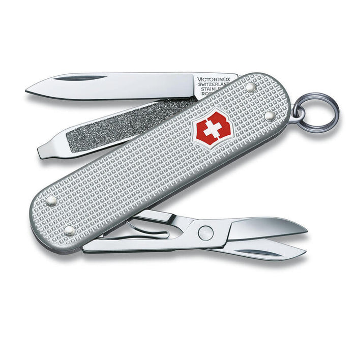 Victorinox Taschenmesser Classic Alox, Nagelfeile, Schraubendreher, Ring, Klinge, Schere, Multi-Tool Knife
