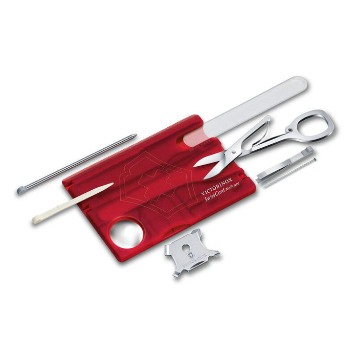Victorinox V-0.72 40.T Taschenmesser Swiss Card, Rojo Transparente
