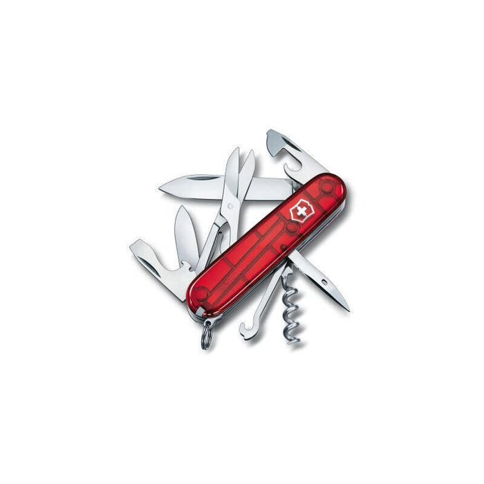 Victorinox V-1.37 03.T Taschenmesser Climber, Rojo Transparente