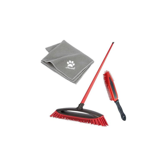 Vileda Pet Pro Siempre Limpia Besenbox, Juego De 3 Partes Rojo, Siempre Limpia Besen + Pet Pro Electrostatic Brush + Pet Pro Microfibra Toille Xl 175388