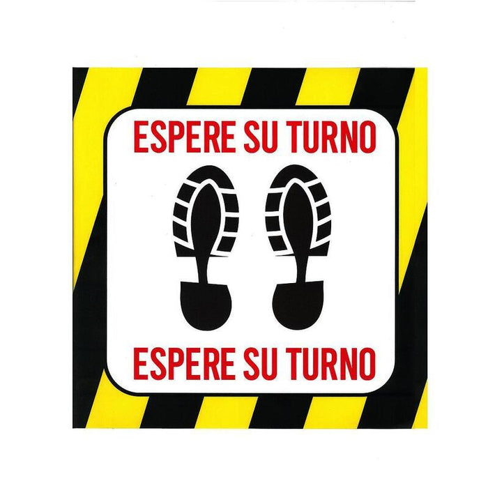 Vinilo Cuadrado Espere Su Turno