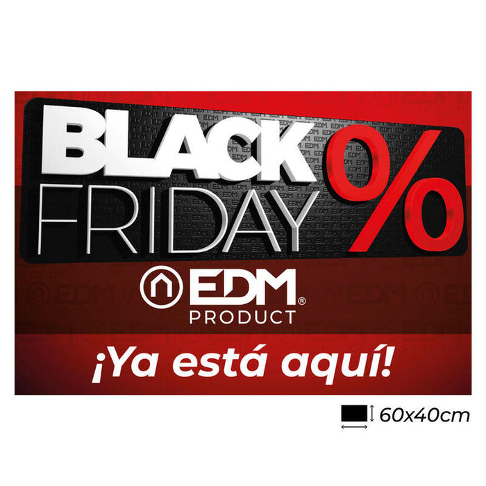 Vinilo Reposicionable 60x40cm Promocional Black Friday Esp