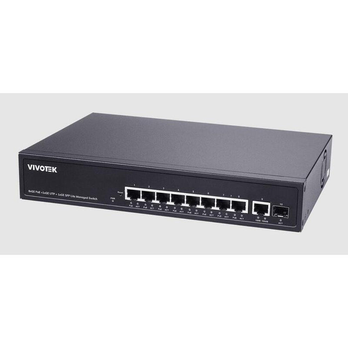 Vivotek Aw-Gel-105a-110 Poe Switch, 8xge Poe + 1xge Utp + 1xge Sfp
