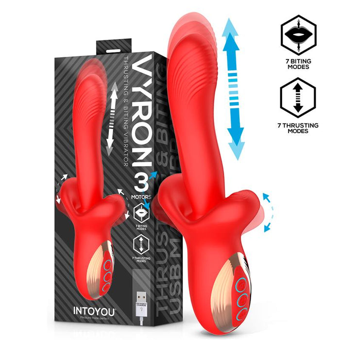 Vyron Vibrador Con Thrusting Y Biting (Mordisqueo)