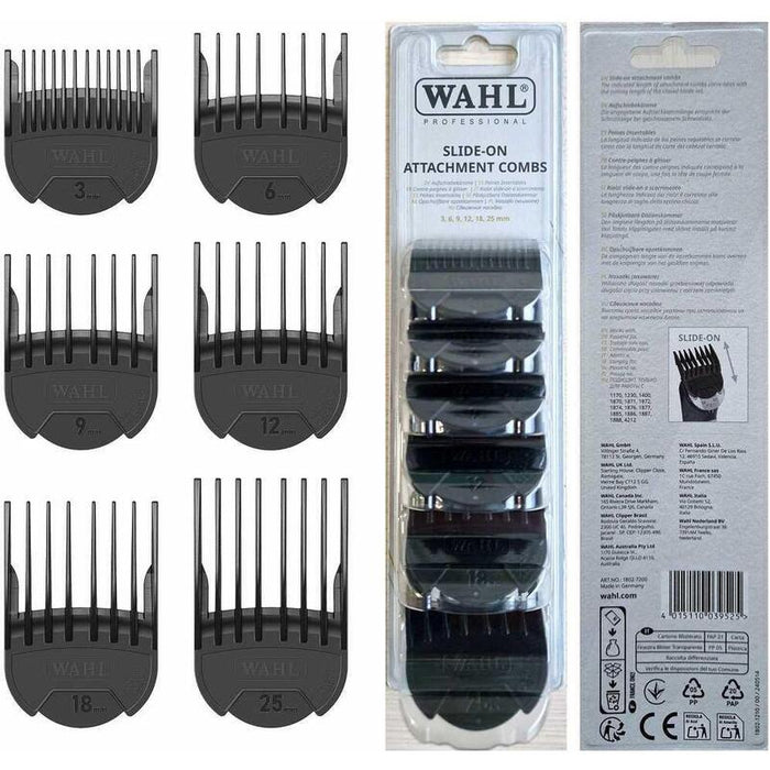 Wahl 1802-7200 Attachment Comb Set  6pcs (3 6 9 12 18 25 Mm)