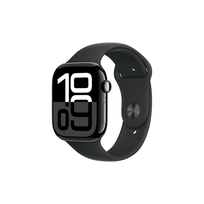 Watch Apple Watch Series 10 Gps 46mm Jet Black Aluminium Case With Sport Band S/M - Black