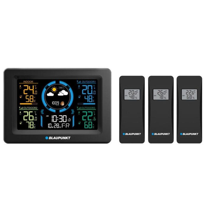 Weather Station With 3 External Sensors Blaupunkt Ws40bk