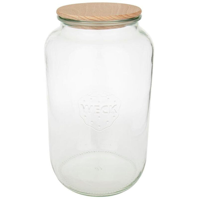 Weck Round Rim Jar 3l With Wooden Lid